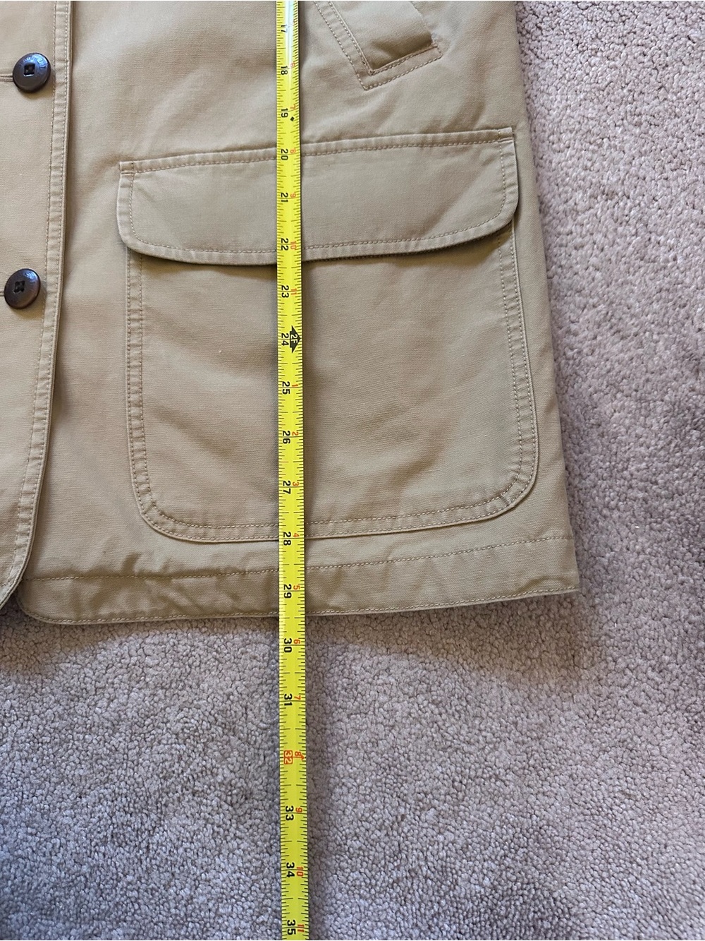 LL Bean Adirondack Barn Coat Chore Flannel Lined Corduroy Collar Women’s Medium - Picture 14 of 15